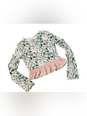 Cheeky Plum Ruffle Detail Rashgaurd Swimsuit Size 12